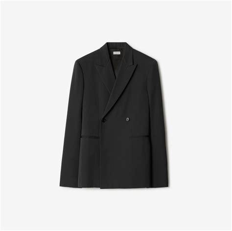 burberry suit jacket typograpgic|Wool Tailored Jacket in Onyx .